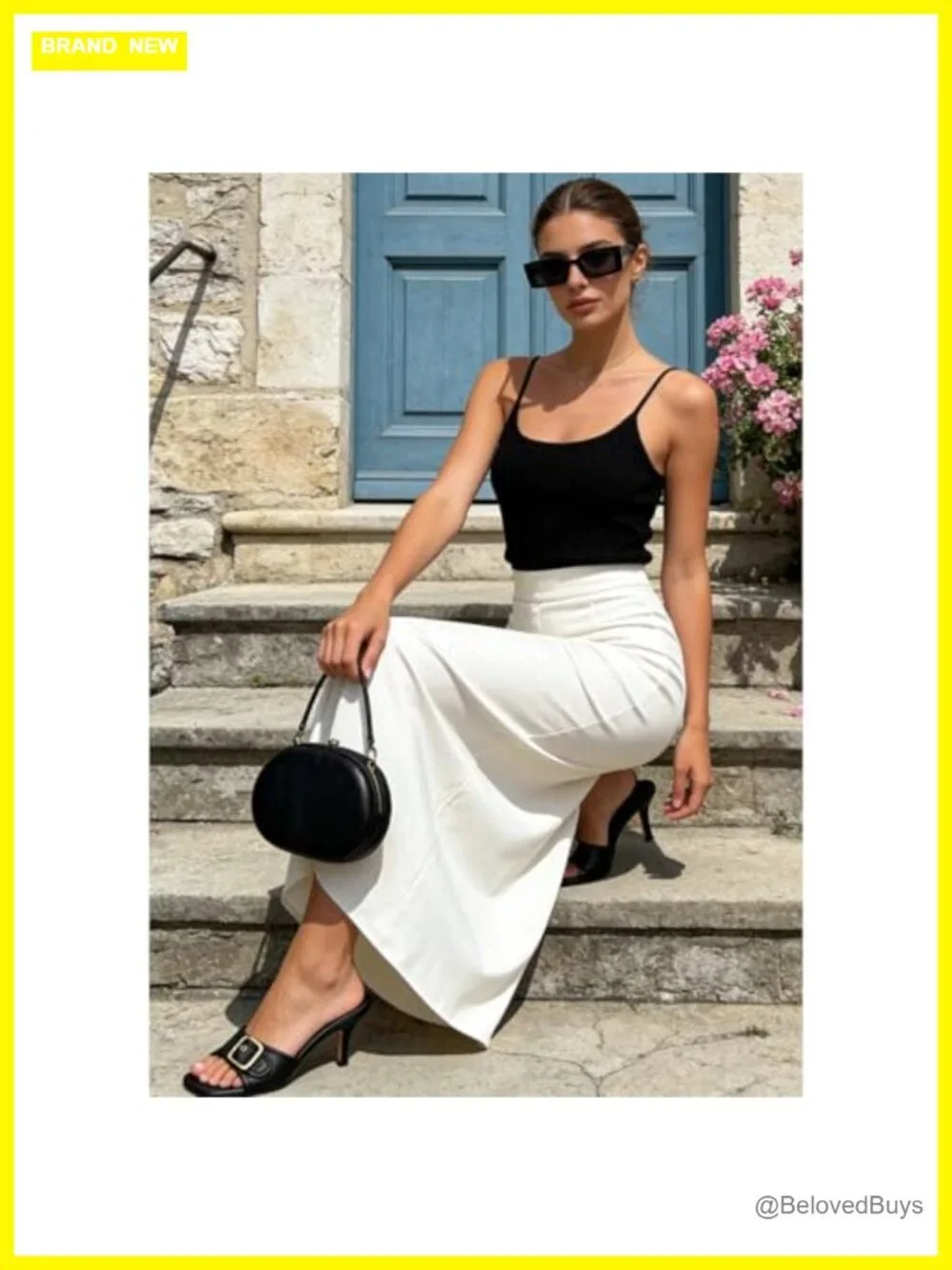 Kitten Heel Mule Sandals Square Open Toe Vegan Leather Women's Low Heel Slides